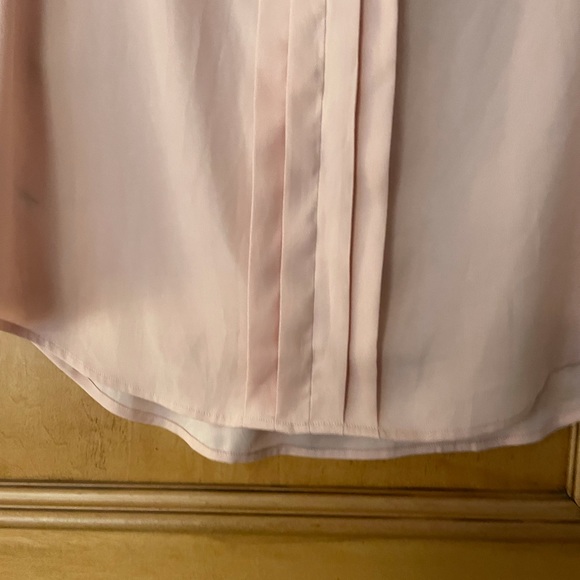 Ann Taylor Pale Peachy Pink Sheer Blouse size Large - Picture 5 of 7